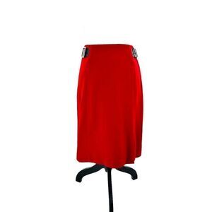 Harold’s skirt  wool cashmere blend  red pencil skirt made In  USA size 2